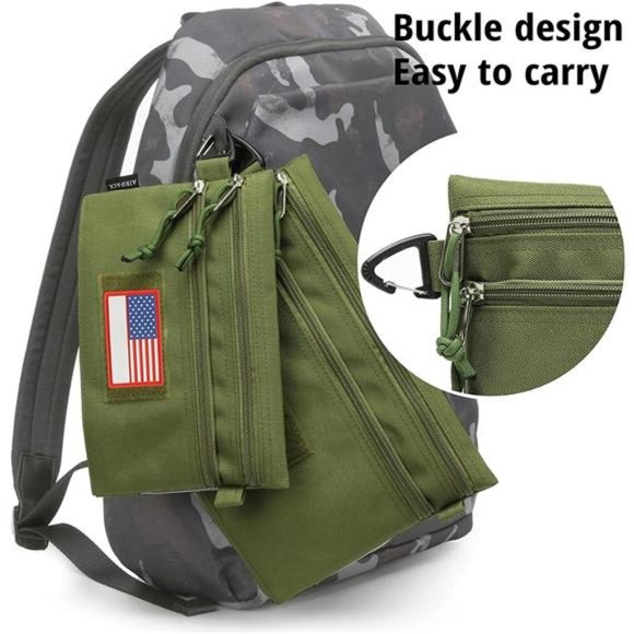 Tactical Carry On Zipper Pouch, Toiletry Bag Packing Sack Cosmetic Kit Makeup - Picture 6 of 6